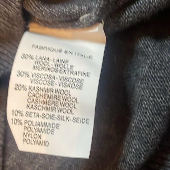 CASHMERE COLLECTION Made in Italy Wool Silk Viscose Blend  Gray Small Medium VTG - Picture 5 of 6